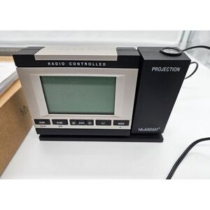 La Crosse Technology WT5721 Radio Controlled Projection Alarm Clock Silver Black